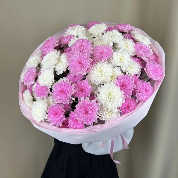 Букет из 15 кустовых хризантем 2