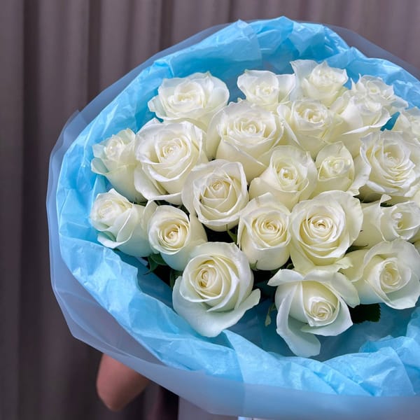 Букет из 25 Белых Роз 3