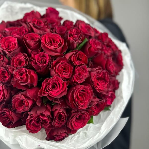 Букет из 51 красной розы 4